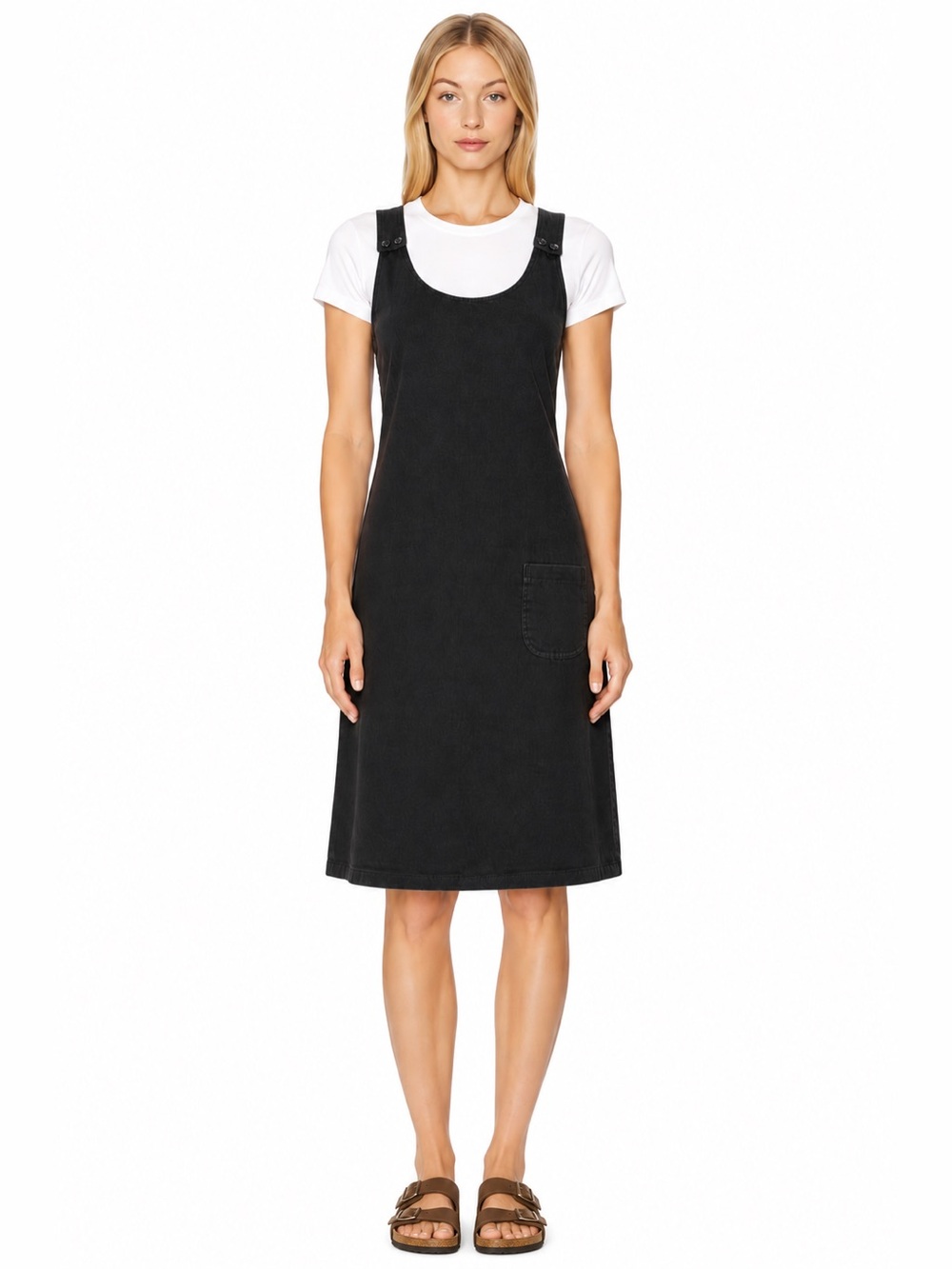 FLEECE CHEMISE 100% Linen Effortless Minimalist Pinafore Boho Shift Dress 📐S